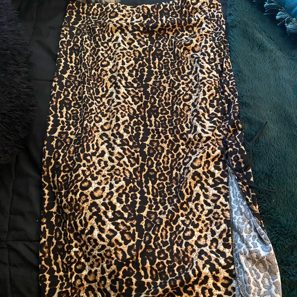 Leopard MIDI Skirt